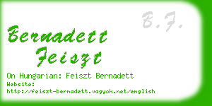 bernadett feiszt business card